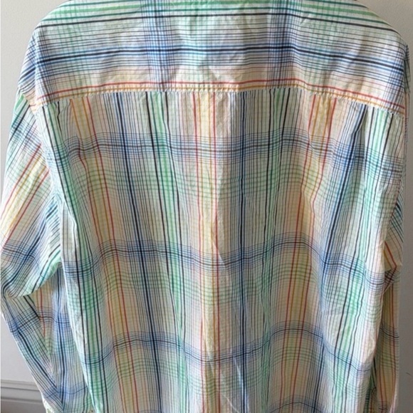 NWOT Tommy Bahama Multicolor Striped Shirt with Blue Floral Cuffs - Picture 6 of 10